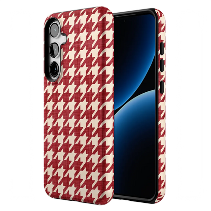 Scarlet Stitch | Red Houndstooth Case