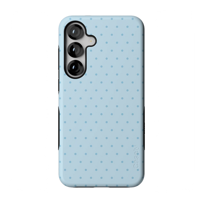 On the Dot | Blue Monochrome Polka Dot Case - Galaxy S25 Plus