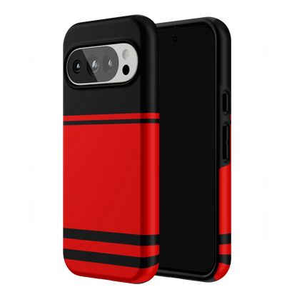 Storm Warning | Black & Red Stripes Case