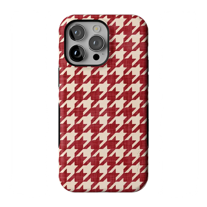 Scarlet Stitch | Red Houndstooth Case