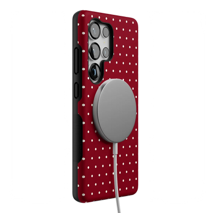 On the Dot | Maroon Polka Dot Case