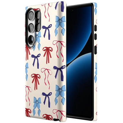 American Girlie | Red White & Blue Bows Case