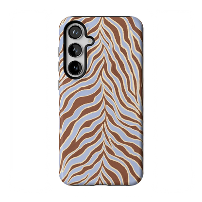 Untamed | Brown & Blue Zebra Case - Galaxy S24 Plus