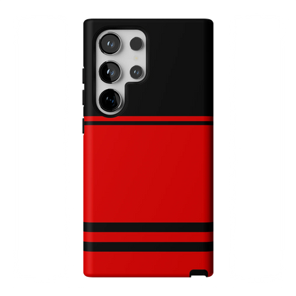 Go Canes | Black & Red Striped Case - Galaxy S24 Ultra