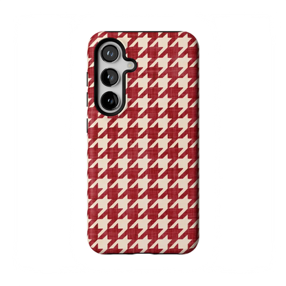 Scarlet Stitch | Red Houndstooth Case