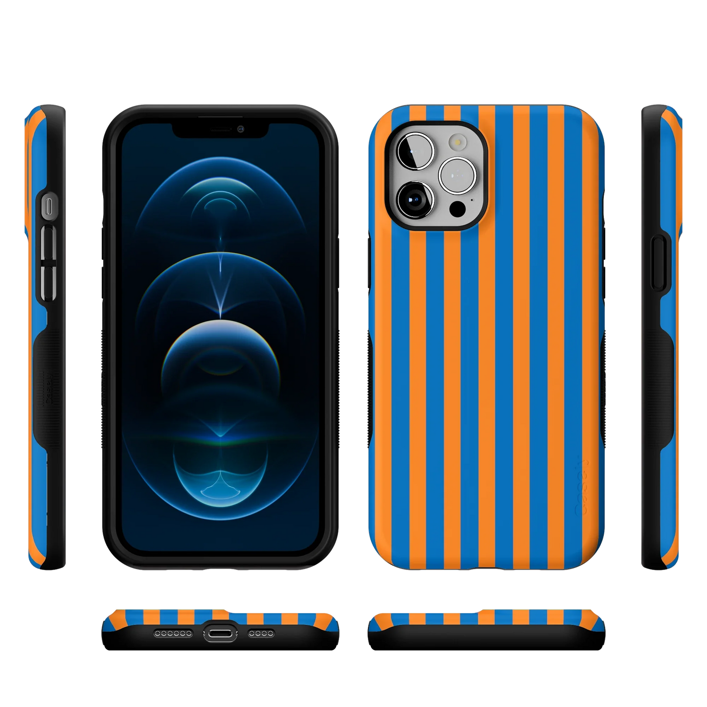 Go New York | Blue & Orange Stripes Case