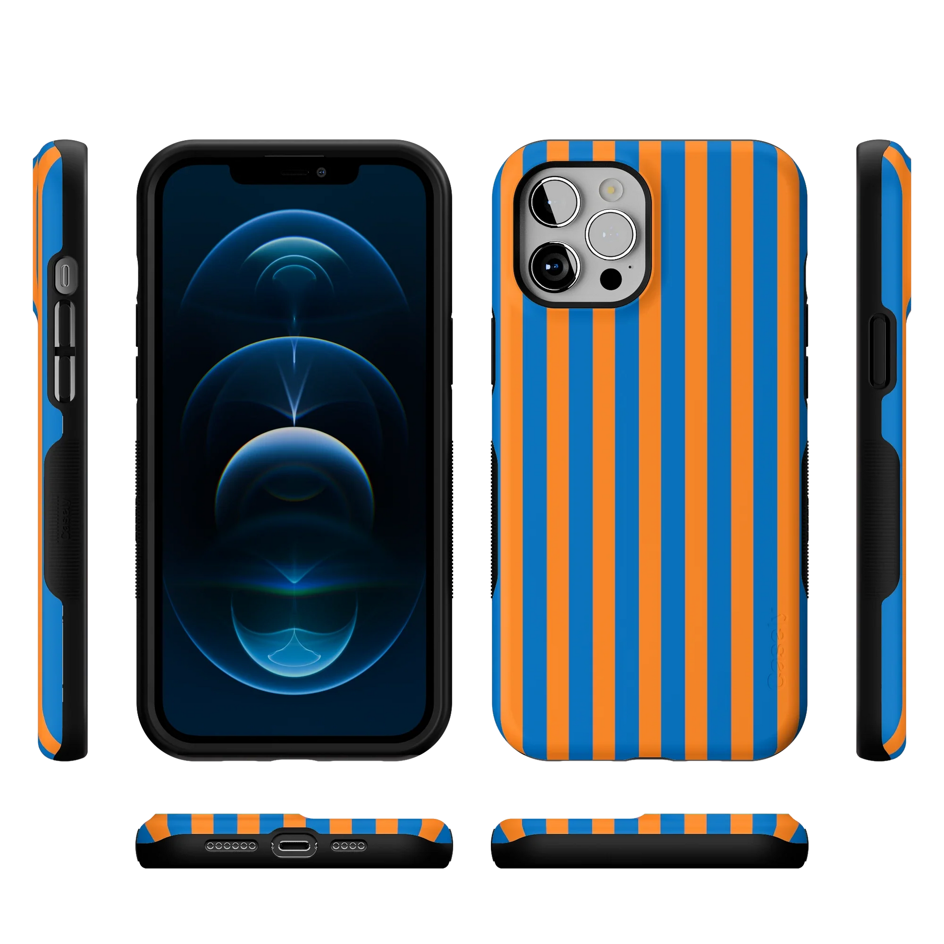 Go New York | Blue & Orange Stripes Case